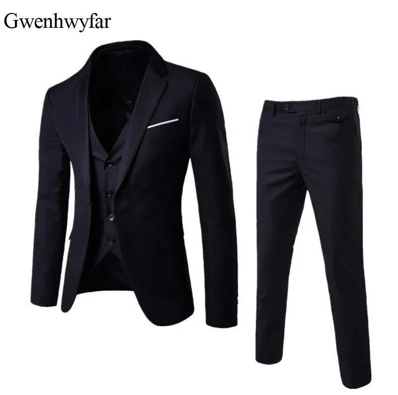 Gwenhwyfar серые мужские свадебные костюмы для жениха лучшие мужские смокинги хорошего качества формальные мужские костюмы Slim Fit Блейзер(пиджак+ брюки+ жилет