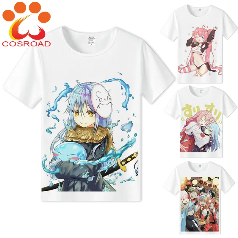 

Cosroad Anime That Time I Got Reincarnated as a Slime Rimuru Tempest Cosplay Costume T-Shirts Men Women Summer Tees Tops