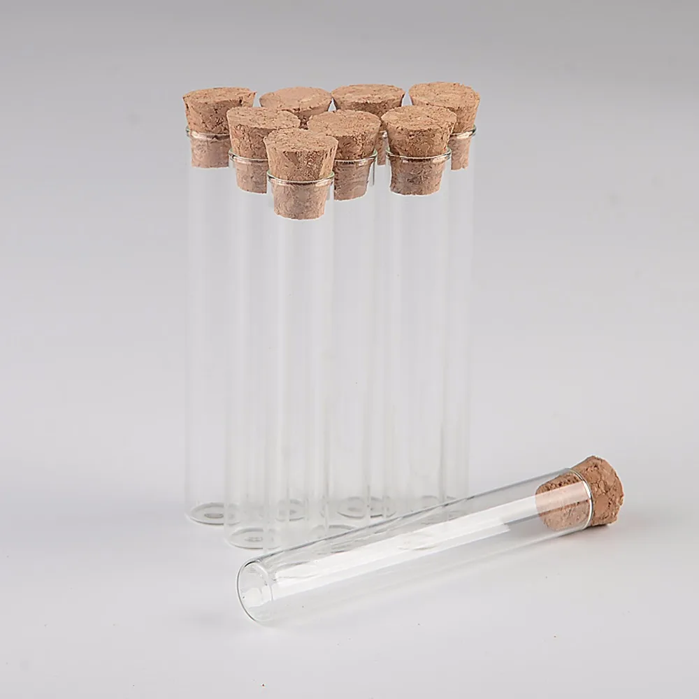 4ml 10x75mm Small Glass Test Tube Vials Jars With Corks Stopper Empty Glass Transparent Mason Jars Bottles 100pcs Free Shipping