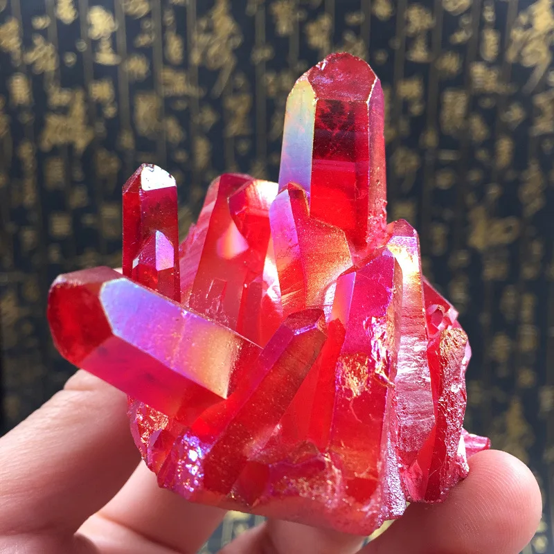 Flame Aura Quartz Stone Crystal Cluster Mineral Stones Healing Stone Home Decoration Ornament