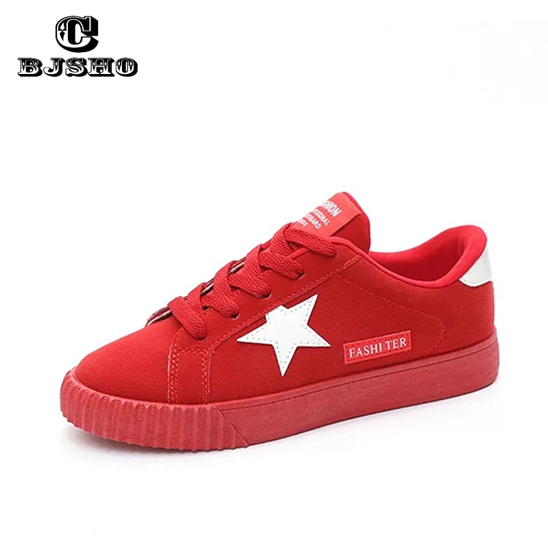 

CBJSHO Student Sneakers Woman Red Casual Shoes Canvas Women's Low Lace Up Strap Spring Autumn Pink Vulcanize Shoes For Women