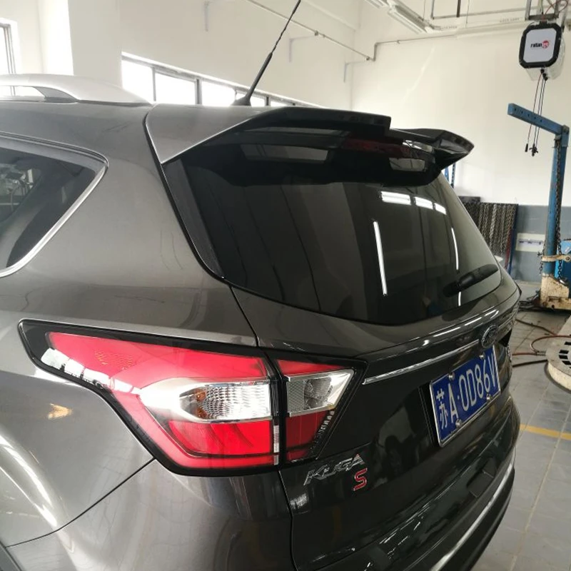 Piezas para Embellecedores y para carrocería ABS Car trasero para Ford Escape Kuga ST 2013 2014 2015 2016 2017 Car Rear Trunk Techo Spoiler Wing Accesorios De Estilo