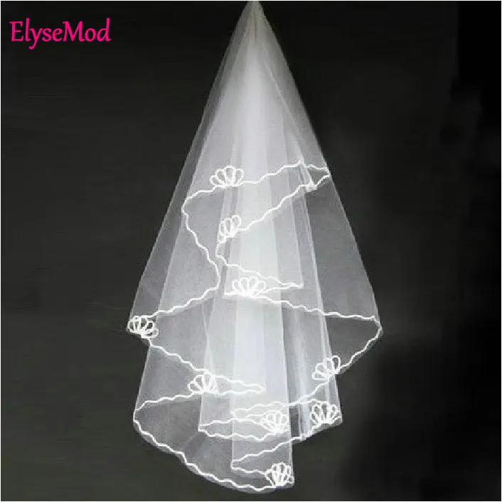 

2018 Popular Cheap Simple Ivory One Layers Tulle Short Bride Wedding Veil Bridal Accesories Veils Free Shipping