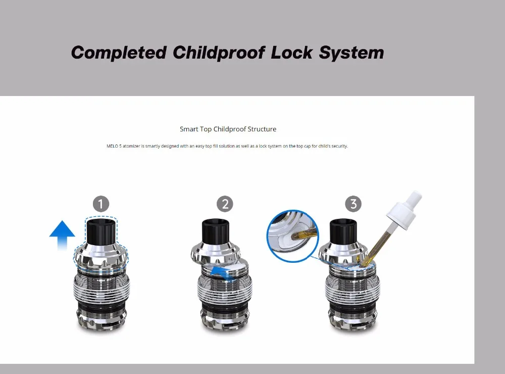 Originial Eleaf MELO 5 Tank 2ML 4ML E Cigarette Atomizer with EC-S EC-M Coil Suitable for istick Rim Box MOD Vape 02 (8)