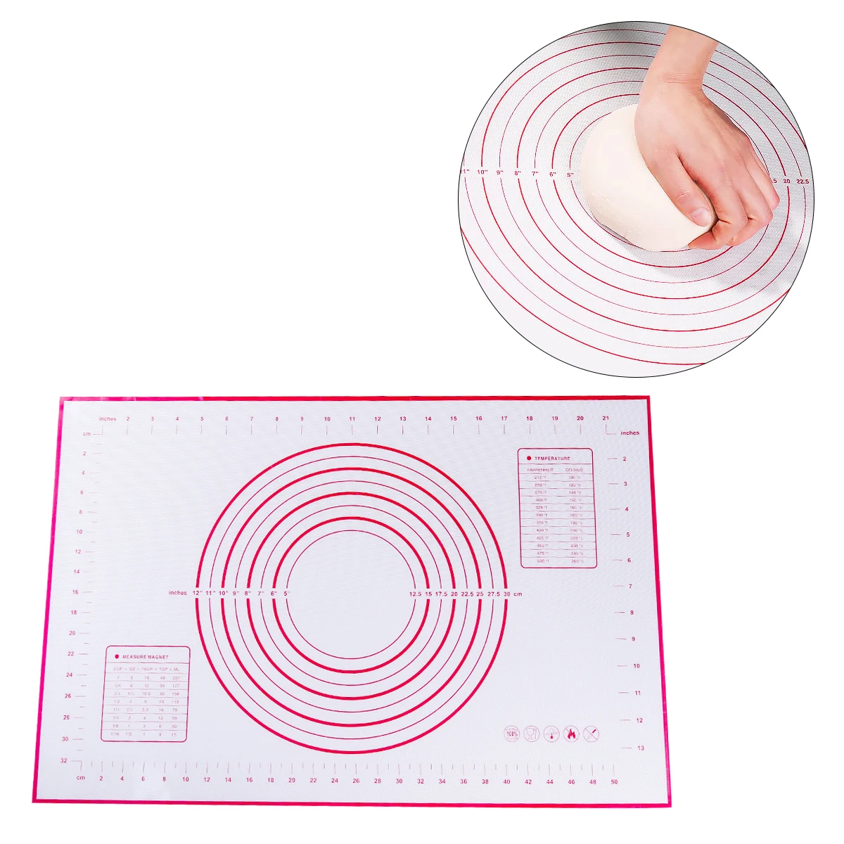 Buy Pastry Mat 40*60cm Silicone Baking Mat with