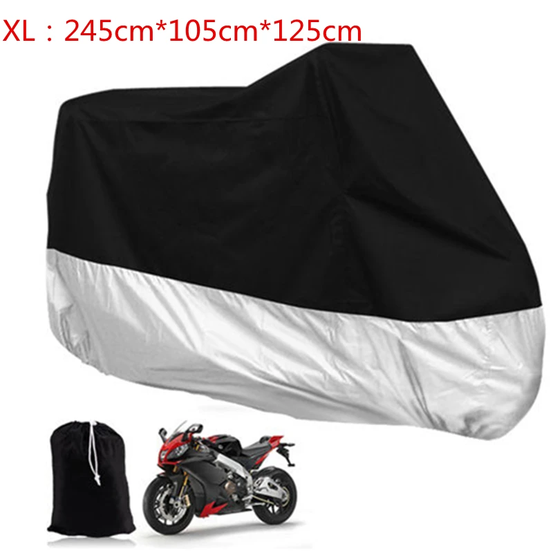 

XL Large Motorcycle Cover Waterproof Dust Rain Vented Cover UV Protector Waterproof Dustproof Anti-theft for Motor Bike Scooter