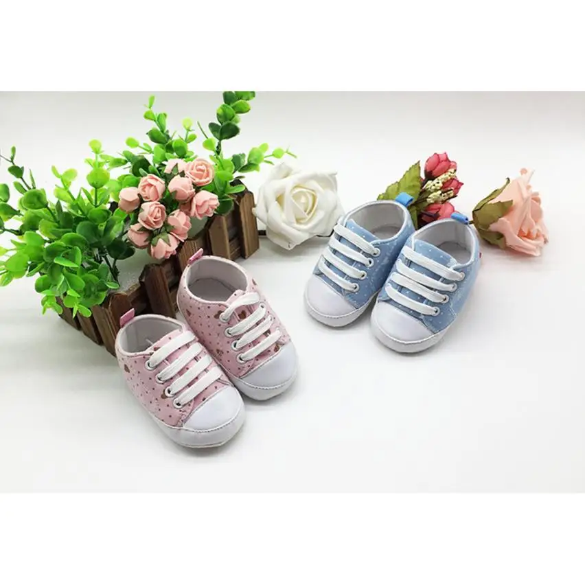 Newborn Toddler Baby Girls 0-15 Months First Walkers Soft Sole Shoes