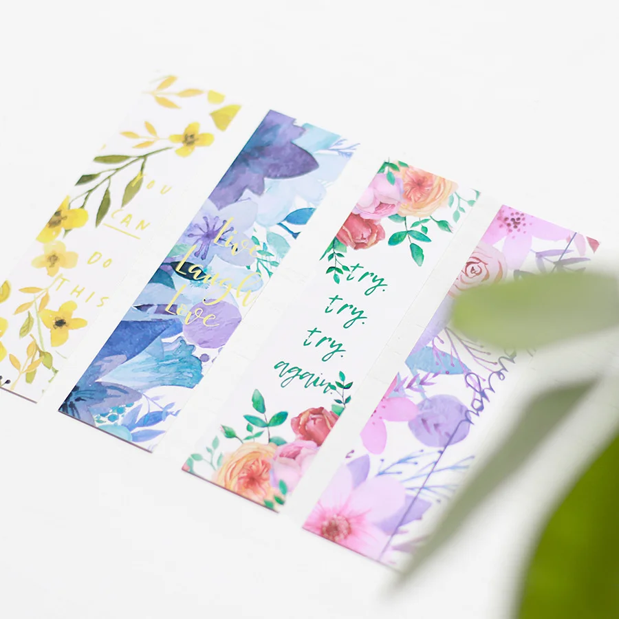 

30pcs Poem & Flower bookmarks for books Vintage Flower memo card Beautiful Stationery Office School supplies FC476