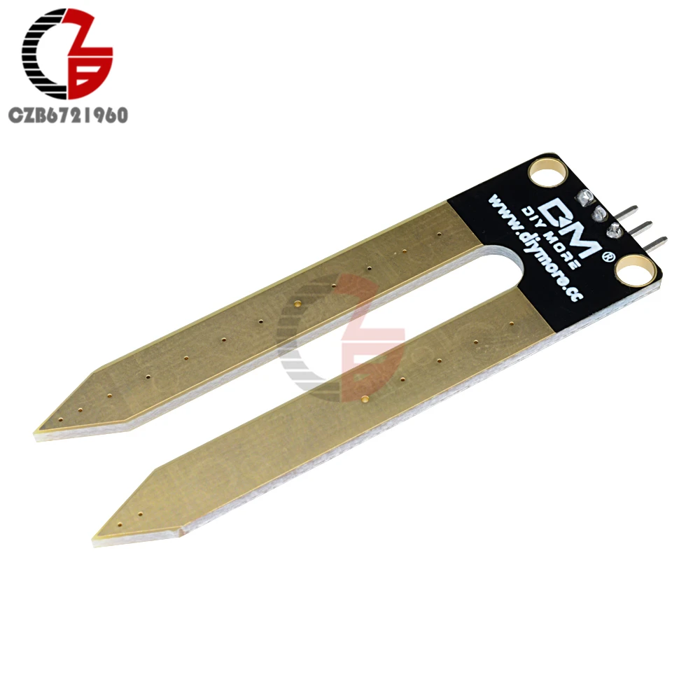 

3 Pin Soil Moisture Meter Ground Water Sensor Detector Monitor Temperature Humidty Sensor Hygrometer Analog Output for Arduino