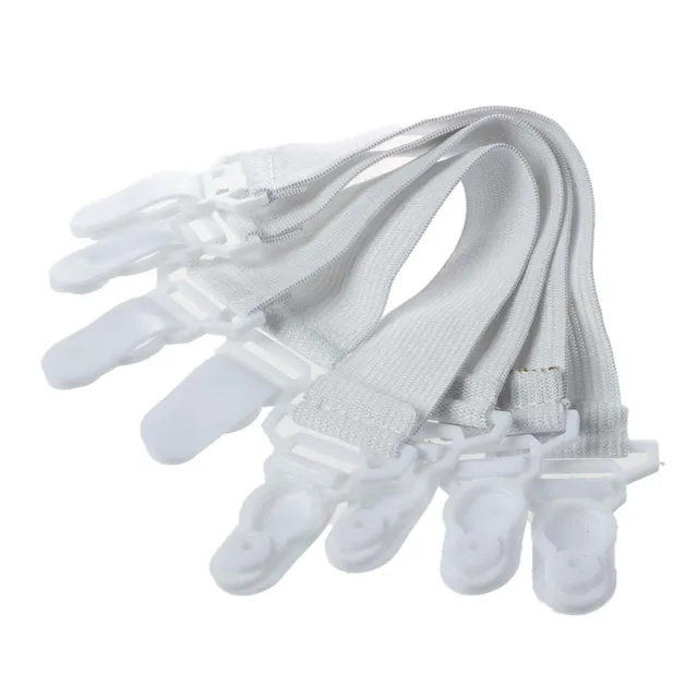 4 pcs home white elastic mattress bed sheet grippers clips in sheet elastic sheet grippers