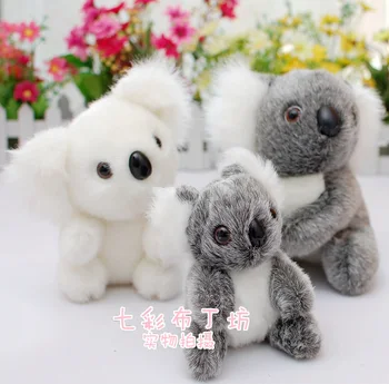 

Candice guo! Newest arrival super cute small plush toy koala adventure Koalas doll gray white birthday gift 1pc