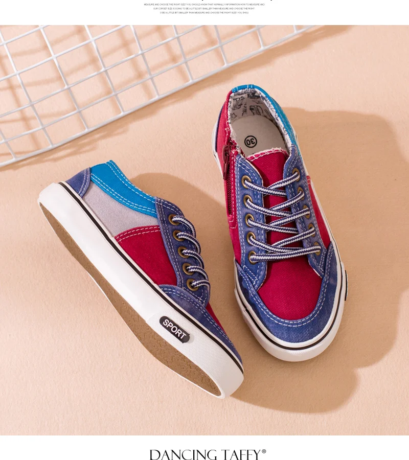 Children Shoes Boys & Girls Patchwork Sneakers Fashion Kids Shoes Casual Children Sneakers New 2018 Spring Rubber Canvas Shoes 1703 (6)