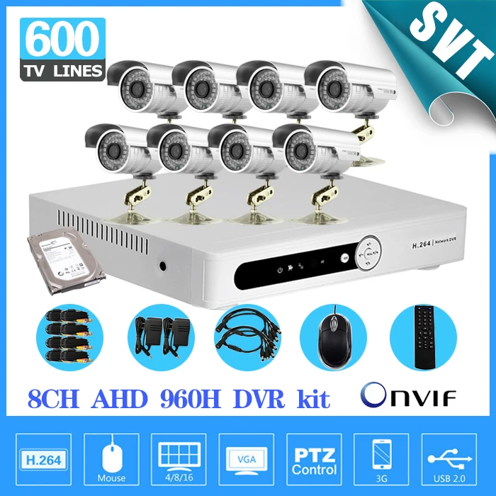 font b CCTV b font 8CH AHD 960P recording DVR recorder Outdoor Waterproof IR Security