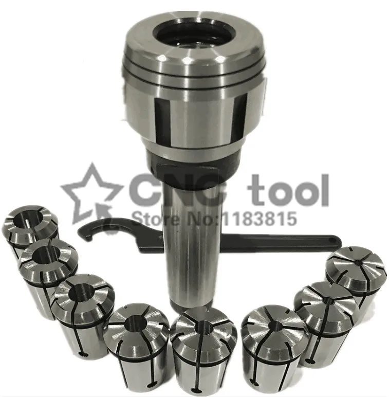 Cono Morse Collet 8Pcs & Mandrino Spanner Set Mt2 Tornio Utensili Di Fresatura 7316B