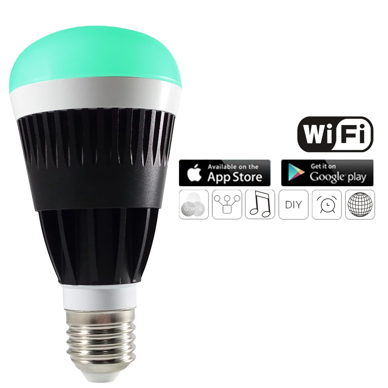 free shipping E27 10W Smart RGB White Led bulb Wifi Wireless remote  controller led light lamp Dimmmable bulbs for IOS Android|e27 led light  bulb|e27 energy saving bulbe27 12w - AliExpress