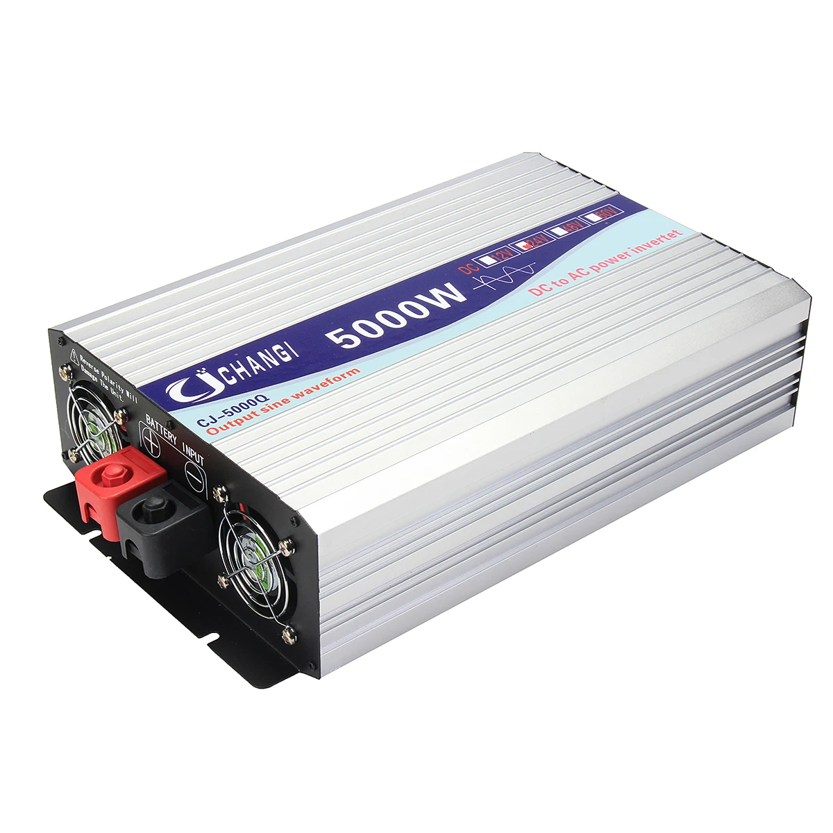 24V 5000W Интеллектуальный экран чистая Синусоидальная волна инвертор DC12V DC24V к AC220V 3000 Вт-6000 Вт преобразователь с ЖК-дисплеем - Цвет: 24V 5000W