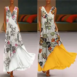 Boho Макси платья для женщин длинное платье одежда в стиле бохо повседневные Sommerkleid дизайнерские облегающие Женские s Новое поступление 2019