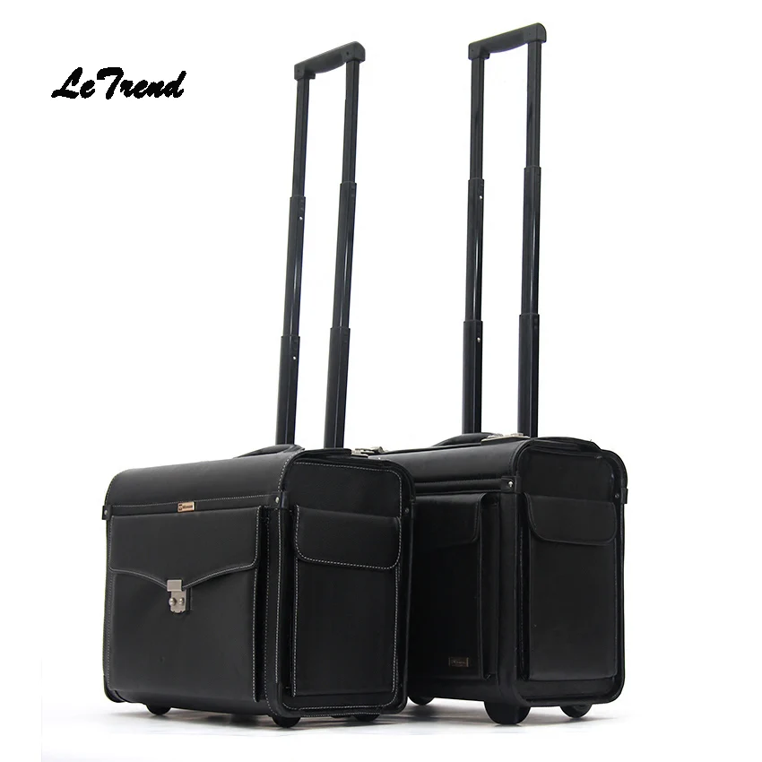 Чемодан Letrend для мужчин и женщин деловой чемодан на колесах 18 дюймов|rolling luggage|business