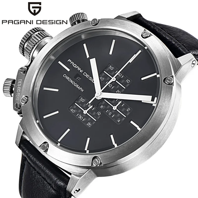 

2016 Relogio Masculino Watches Men Luxury Brand Pagani Genuine Leather Quartz Watch Multifunctional Fashion Men's Sports Clock
