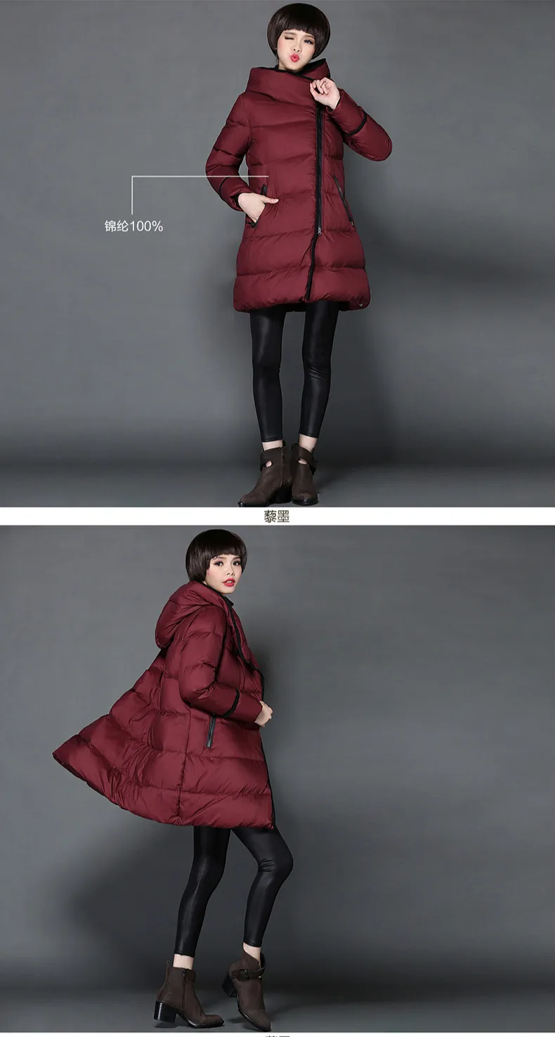 Новинка, женские пуховики размера плюс L~ 4XL,, зимняя парка с капюшоном, средней длины, уплотненное пальто, женская дизайнерская одежда на молнии