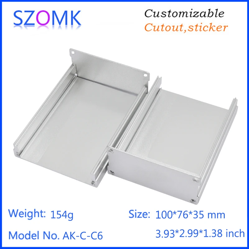 szomk aluminum extruded enclosure for power supply junction housing aluminum GPS tracker control box (5)