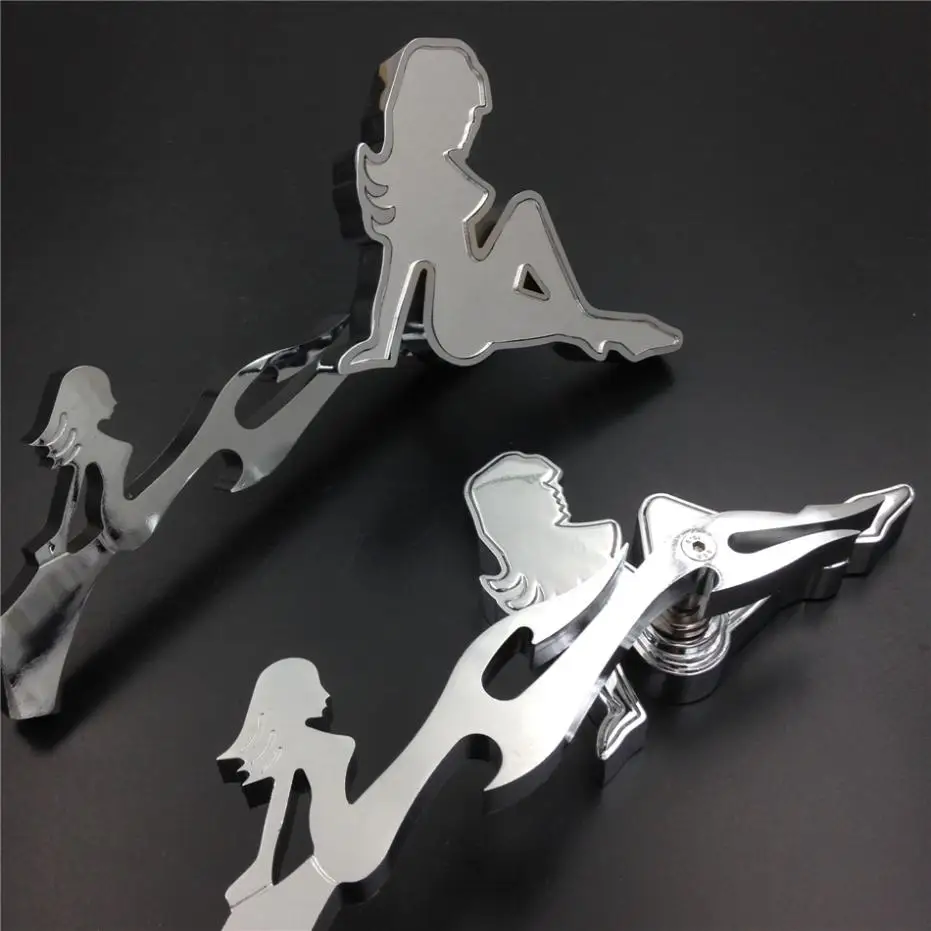 For Motorcycle Harley Electra Heritage Sportster Glide CHROME Custom Hot Momma Mirror