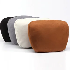 Автомобильный подголовник, супер мягкая замшевая подушка для шеи, подушка для сиденья, универсальная, подходит для Mercedes-Benz, BMW, Audi, Ford, Toyota, Honda - изображение