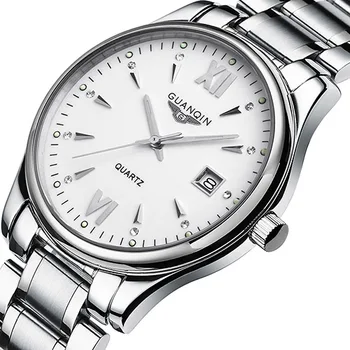 

GUANQIN GQ80019 Men Business Cool Waterproof Luminous Quartz Watch Folding Buckle Pointer Display Shockproof Quartz Wristwatches