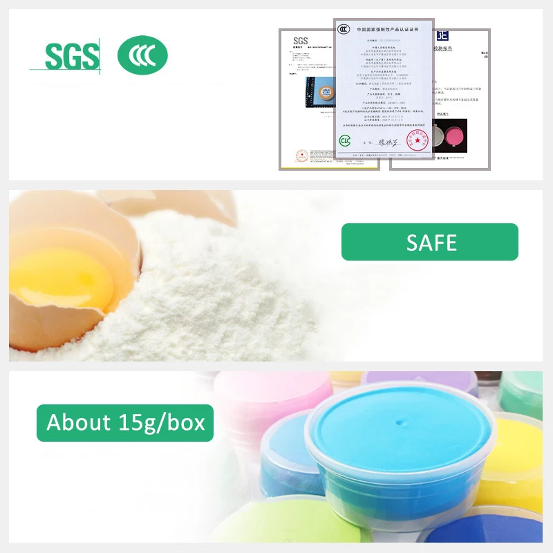 Soft Clear Fluffy Foam Clay Slime Box Magnetic Light Plasticine Antistress Stress Relief Release Cloud Slime Toys For Kids Adult