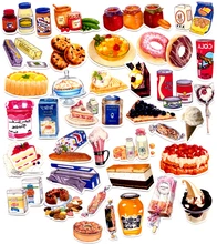 Self-made Food Jam Cake Desert Scrapbooking Stickers Decorative Sticker DIY Craft Photo Albums Decals Diary