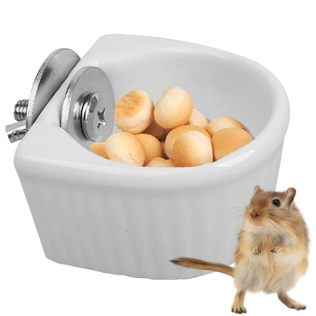 

Pet Bowl Hamster Ceramic Food Water Snack Feeder For Pets Squirrel Guinea Pig Chinchilla Ferret Rabbit Cage Small Bowl
