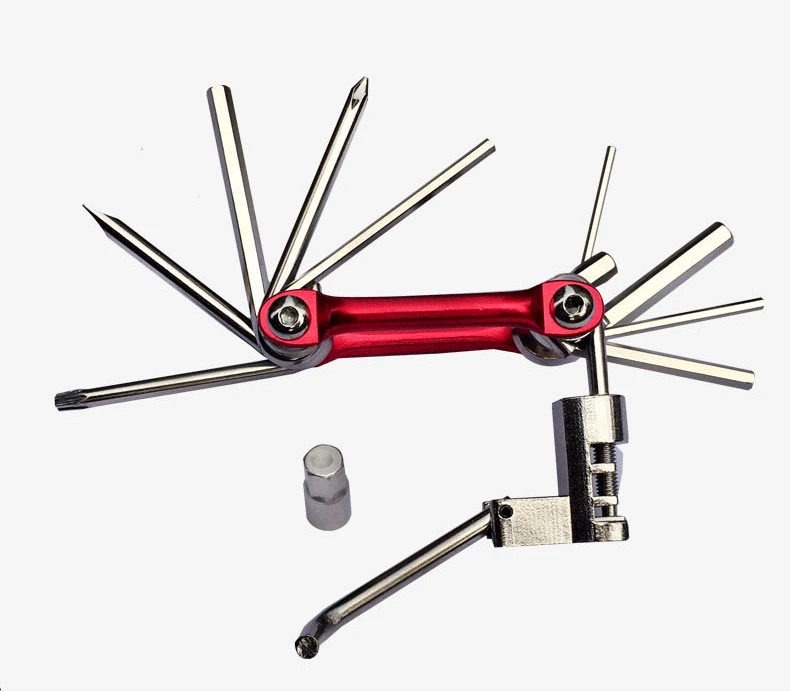 Bike Bicycle Tools Repairing Set 15 In 1 Bike Repair Tool Kit Wrench Screwdriver Chain Carbon steel bicycle Multifunction Tool