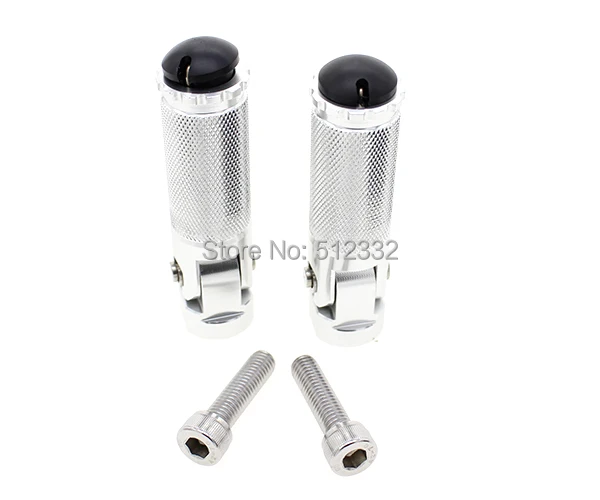 Купить Серебряный cnc-универсальный мотоцикл велосипед подножки ...