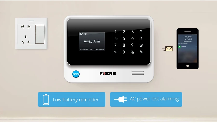 Fuers обновление G90B Plus 2G 2,4G WiFi GSM смс, беспроводной домашней охранной сигнализации системы IOS Android приложение дистанционное управление