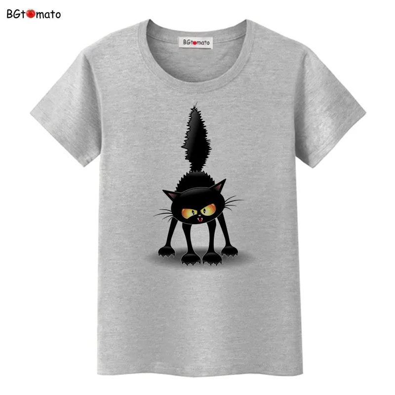 BGtomato, летние топы, Забавный 3D принт кошки, женская футболка, женская футболка, топы, свободная футболка с рисунком, короткий рукав, круглый вырез, футболки, топы - Цвет: 7