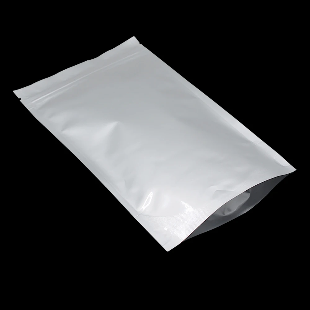 4,7 ''x 7,9''(12x20 см) майлар стоьте вверх чистый алюминиевый фольгированный упаковочный пакет для еда Кофе гайки сахарный пакет с застежкой