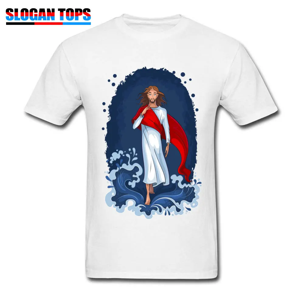  Man T Shirts spray jesus18912Y Normal Tops T Shirt 100% Cotton Fabric Crew Neck Short Sleeve Gift T-shirts NEW YEAR DAY spray jesus18912Y white