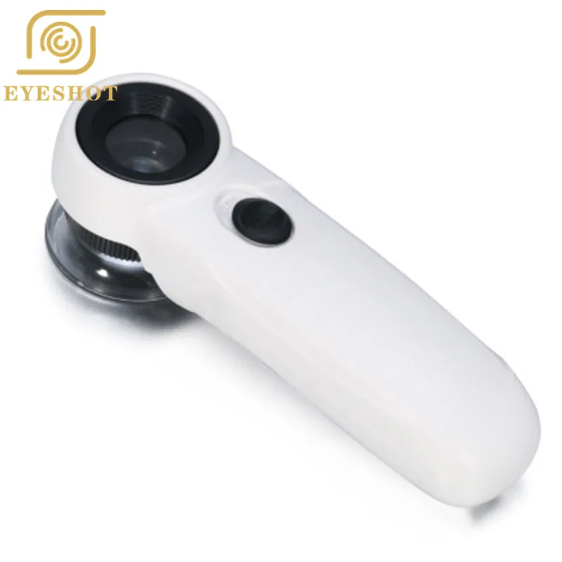 

EYESHOT Handheld Focus Jewelry Watch Magnifier Glasses Loupe Crank Type Loupes 21mm 45x lupa LED Magnifiers Magnifying Glass