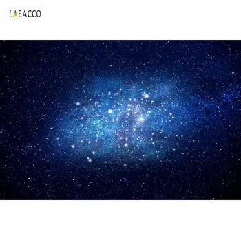 

Photography Background Starry Dark Blue Gradient Solid Color Universe Shiny Star Party Baby Portrait Photo Backdrp Photo Studio