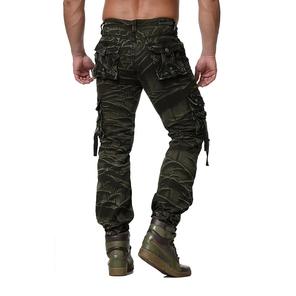 Feitong, модные мужские прямые джинсы, брюки-карго, повседневные брюки, рабочие мужские дизайнерские Джинсовые брюки# g25 - Цвет: Camouflage