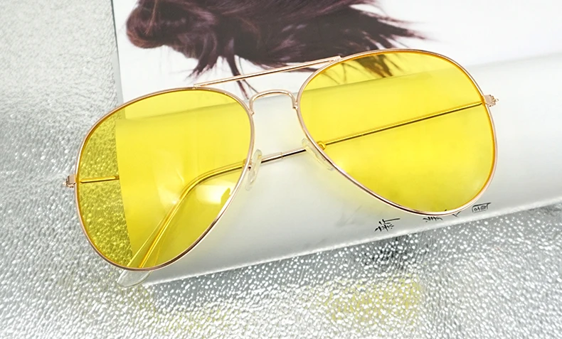 MINIMUM Clear Pink Sunglasses Women Men Ocean Transparent Sun Glasses Candy Color Eyewear Pilot Toad Yellow Lens Glasses Anti-UV1 (5)