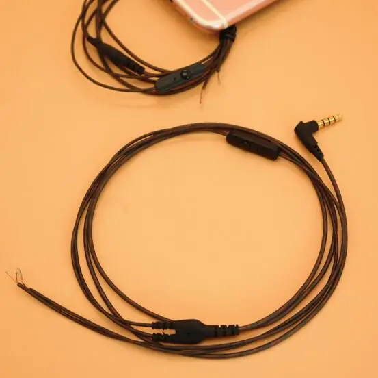 1 Pcs 3.5mm Earphone Cable With Mic For Audio DIY Replacement Repair