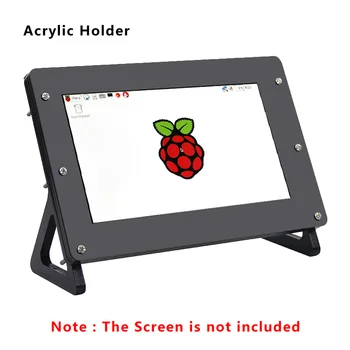 

7 inch LCD Screen Acrylic Holder Case for Raspberry Pi 3 Model B+ 3B 2B Black Bracket Case for Raspberry Pi 7'' Split Display