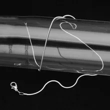 10 шт 40 см-70 см с омаром ожерелье цепи оптом около 1 мм Посеребренная родиевая медная короткая змея цепь для DIY ювелирных изделий