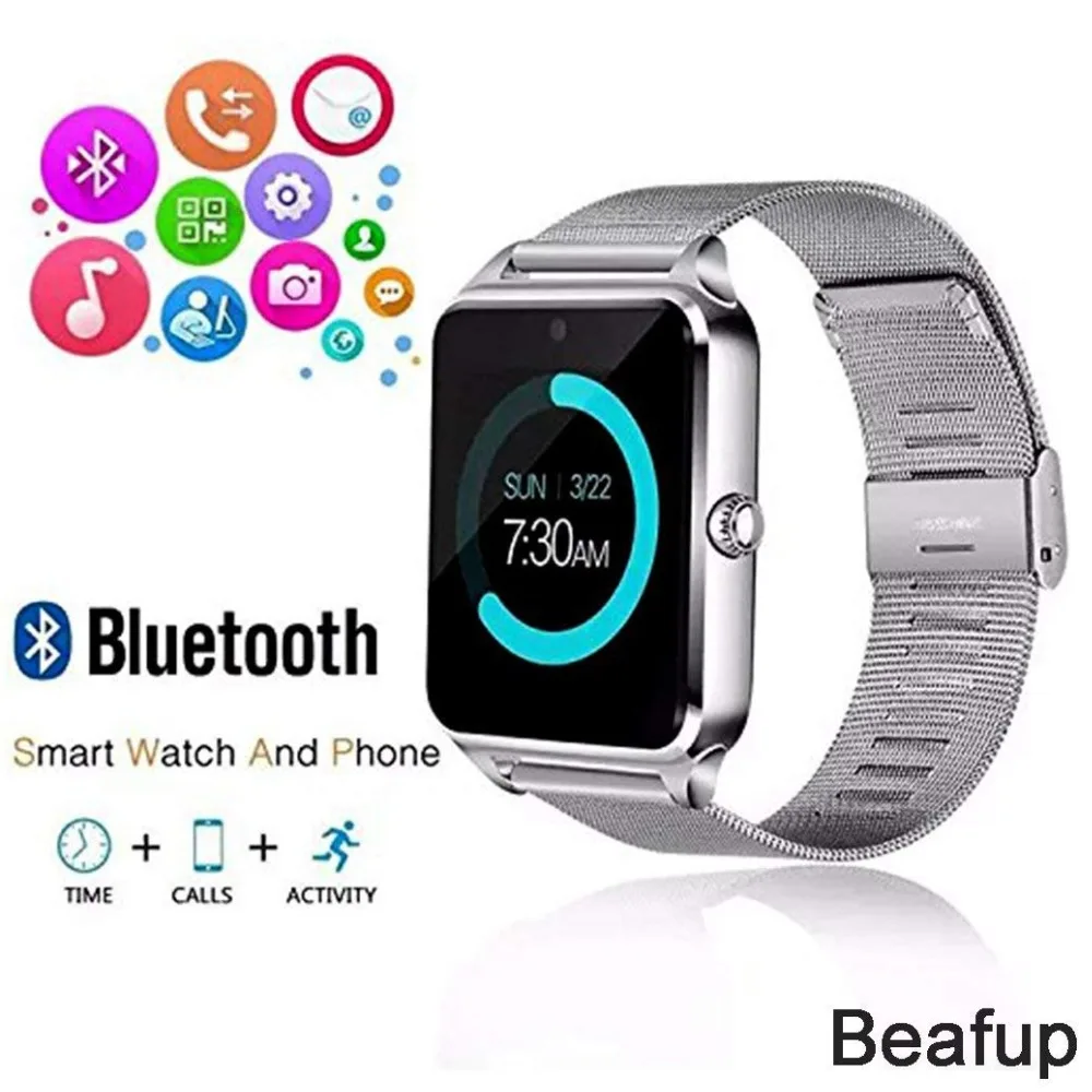 

Smart Watch with SIM Card Slot Fitness Watch Camera Call SMS Remind Sleep Monitor Pedometer for Andorid and ios Z60