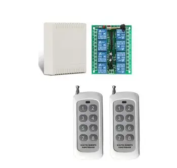 

DC 12V 8CH 10A RF Wireless Remote Control Relay Switch Security System tubular motor garage door shutters lamp