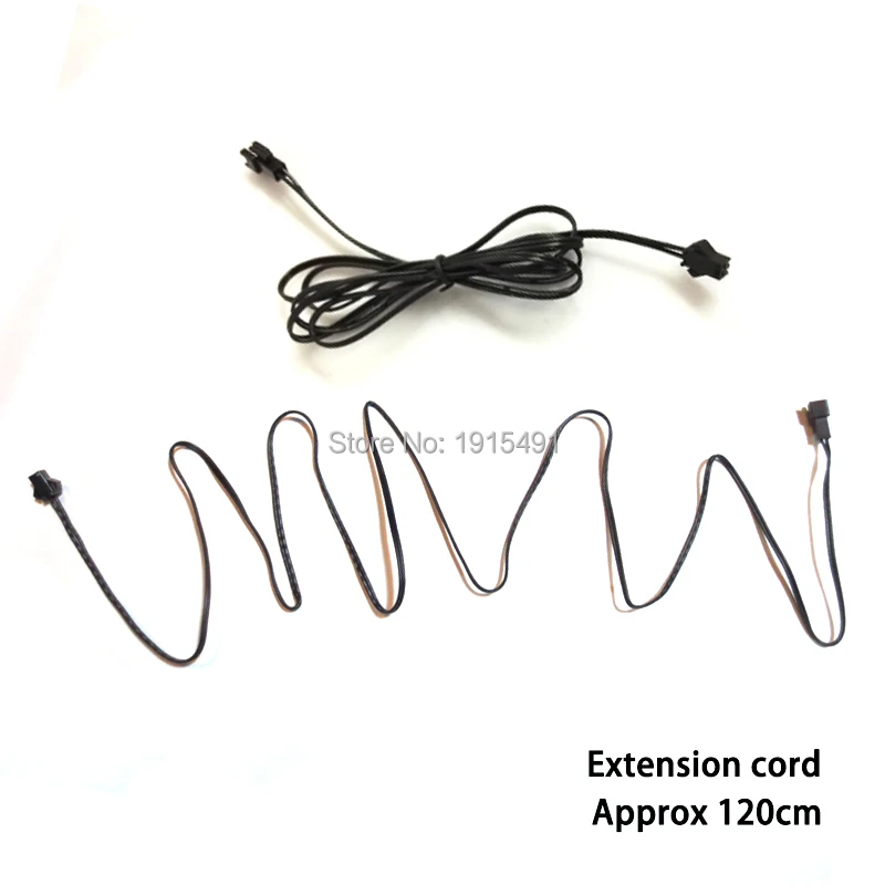 1 fio de extensão dos pces 120cm (com conector masculino e fêmea em ambas as extremidades), rachado, fio do el, tira do el, painéis do el