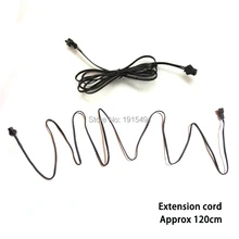 1 fio de extensão dos pces 120cm (com conector masculino e fêmea em ambas as extremidades), rachado, fio do el, tira do el, painéis do el