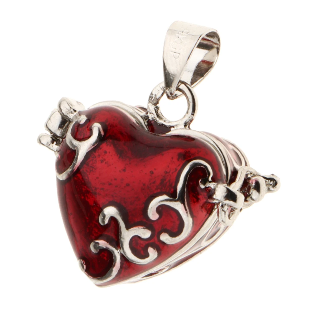 2 Pieces Heart Waterdrop Shape Enamel Color Openable Locket Cremation Keepsake Urn Pendant Pet Human Ash Liquid Holder