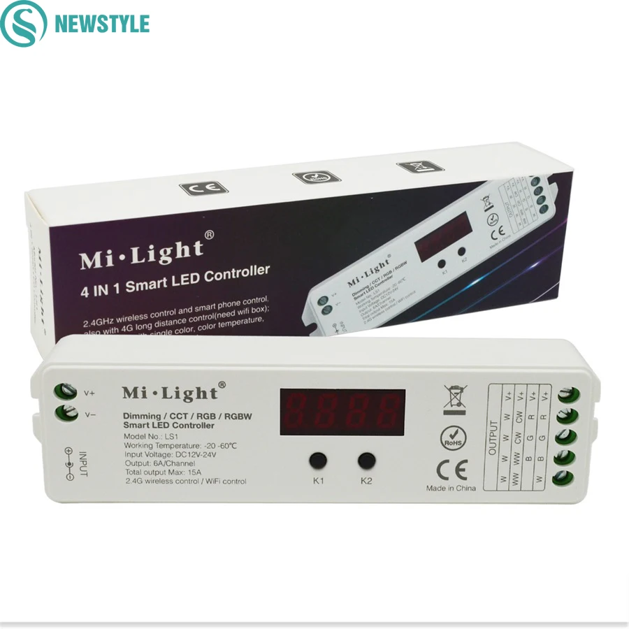 

Milight 4IN1 Smart LED Controller For Single Color, RGB, RGBW, CCT LED Controller